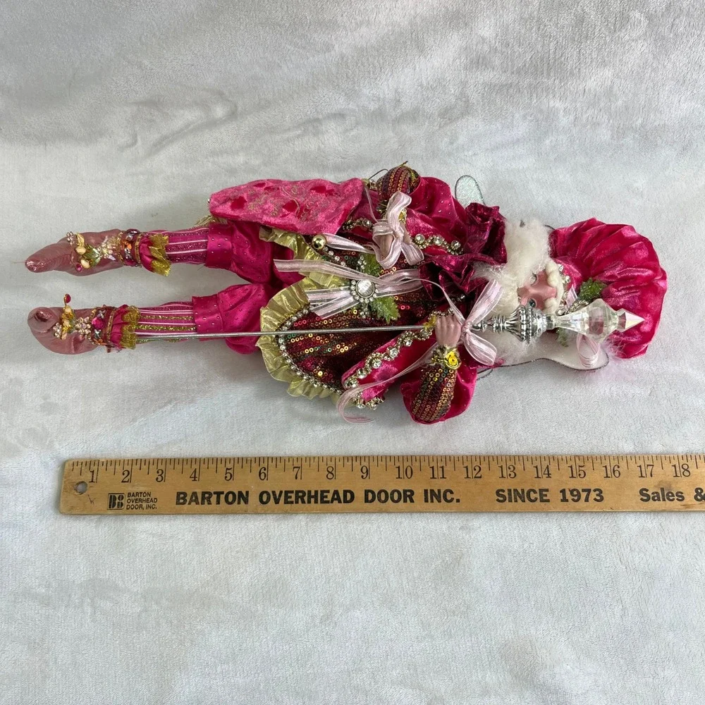 Mark Roberts Hope Fairy Collectible Doll Pink Velvet Sequin Jeweled Whimsical